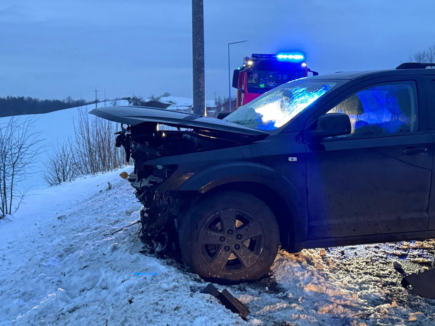 Groźny wypadek w Mokrzynie na DK20 gmina Bytów.