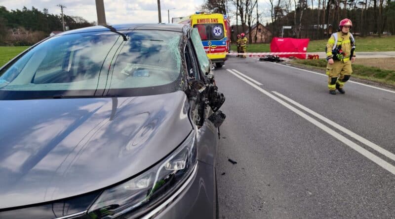 Śmiertelny wypadek motocyklisty w Rogaszycach 30.03.2026