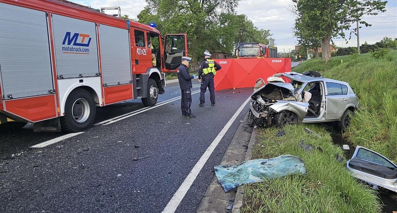 Chrząstowo – Śmiertelny wypadek na DK22 niedaleko Człuchowa (19.05.2026)