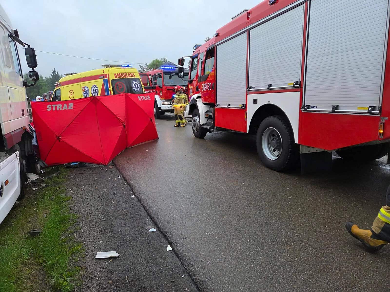Smyków – Śmiertelny wypadek na drodze powiatowej (17.05.2026)